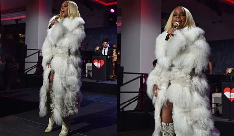 Mary J. Blige is seen arriving to Michael Kors fashion show during 